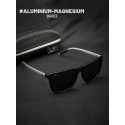 Polarised and UV Protected Lens Unisex Black Medium Rectangle Sunglasses
