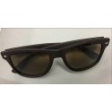 Black Unisex Wayfarer Plastic Sunglasses