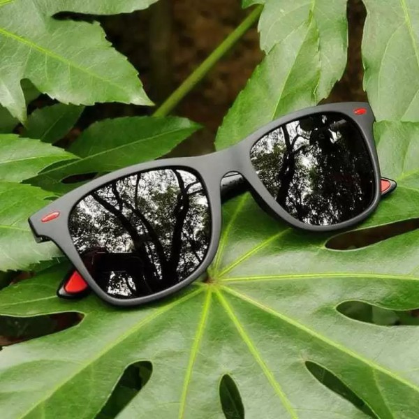 Riding Glasses, Others Wayfarer, Clubmaster, Sports Sunglasses (55)  (For Men & Women, Black, Red)