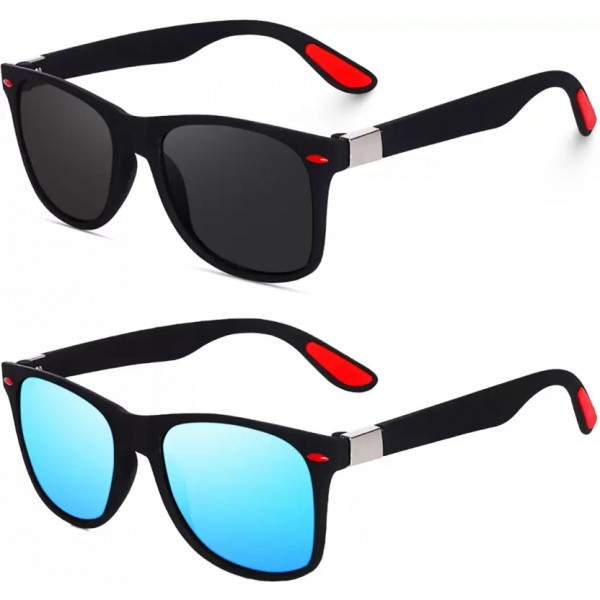 UV Protection Wayfarer, Retro Square, Clubmaster, Spectacle Sunglasses (Free Size)  (For Men & Women, Black, Multicolor)