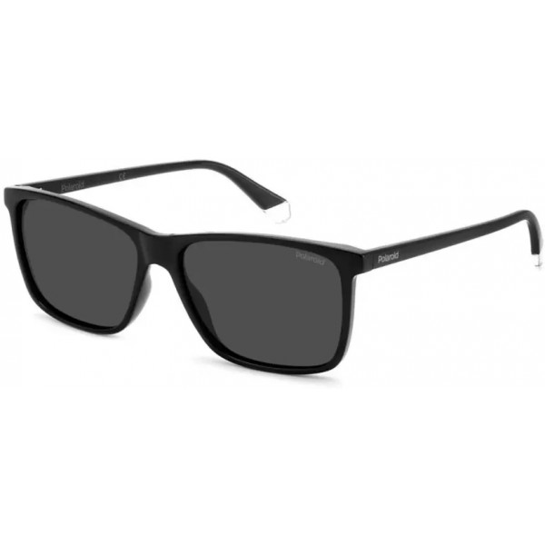 Polarized Rectangular Sunglasses (58)  (For Men & Women, Black)