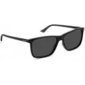 Polarized Rectangular Sunglasses (58)  (For Men & Women, Black)