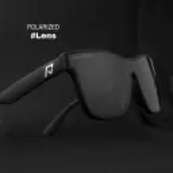 Polarized, UV Protection Rectangular Sunglasses (65)  (For Men & Women, Black)