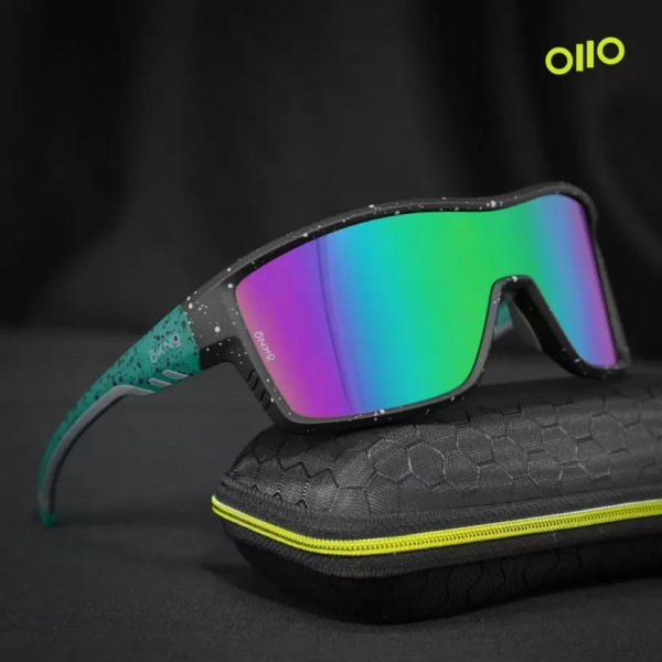 Polarized, UV Protection Wrap-around Sunglasses (75)  (For Men & Women, Green)