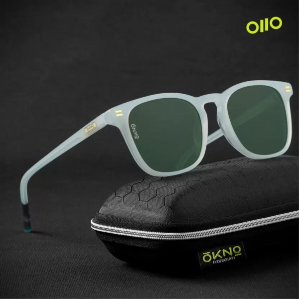 Polarized, UV Protection Retro Square Sunglasses (41)  (For Men & Women, Green)