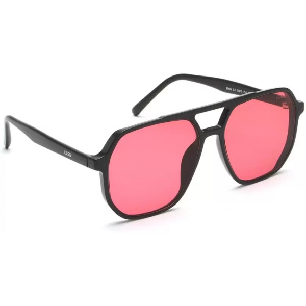 UV Protection Retro Square Sunglasses (59)  (For Men, Red)