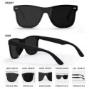 UV Protection Wayfarer, Sports, Spectacle , Retro Square Sunglasses (Free Size)  (For Men & Women, Black)