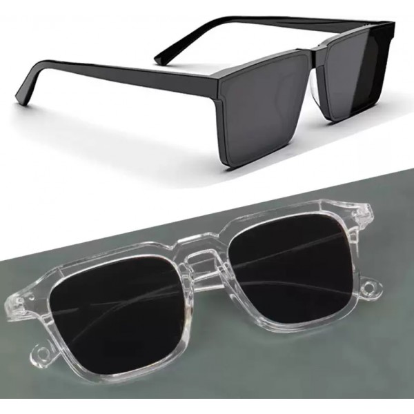 UV Protection Wayfarer, Retro Square Sunglasses (52)  (For Men & Women, Black, Black)