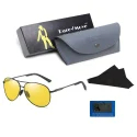 Black Rare Move HD Aviator Polarized Driving Sunglasses