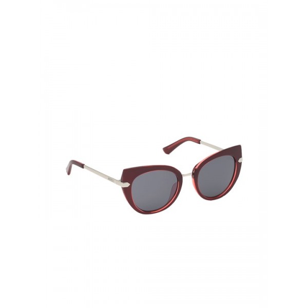 Kids Grey  Maroon Cateye Sunglasses