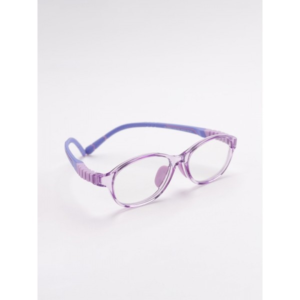 Boys Transparent & Purple Full Rim Oval Frames