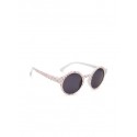 Girls Black Lens & Pink Round Sunglasses