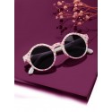Girls Black Lens & Pink Round Sunglasses