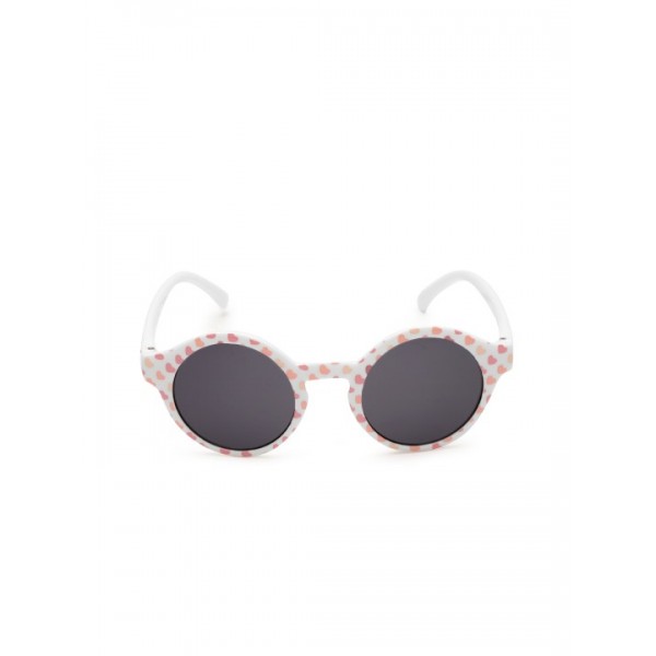 Girls Black Lens & Pink Round Sunglasses