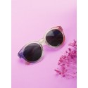 Girls Blue Lens & Purple Round Sunglasses