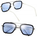 Square Sunglasses Silver Frame